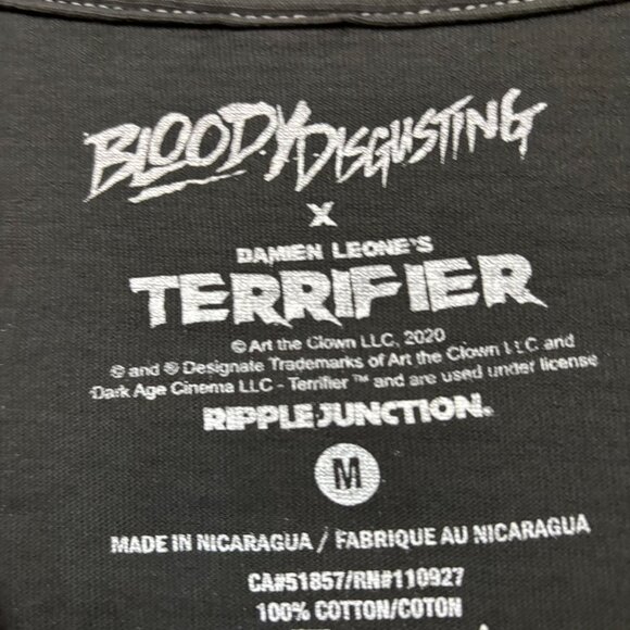 Terrifier X Bloody Disgusting Glow In The Dark Horror Tshirt size medium - Picture 4 of 4